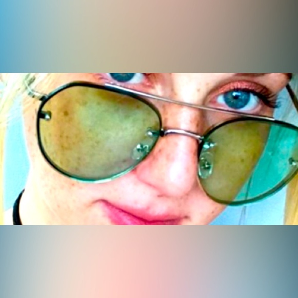 Free People Green Tinted Aviators